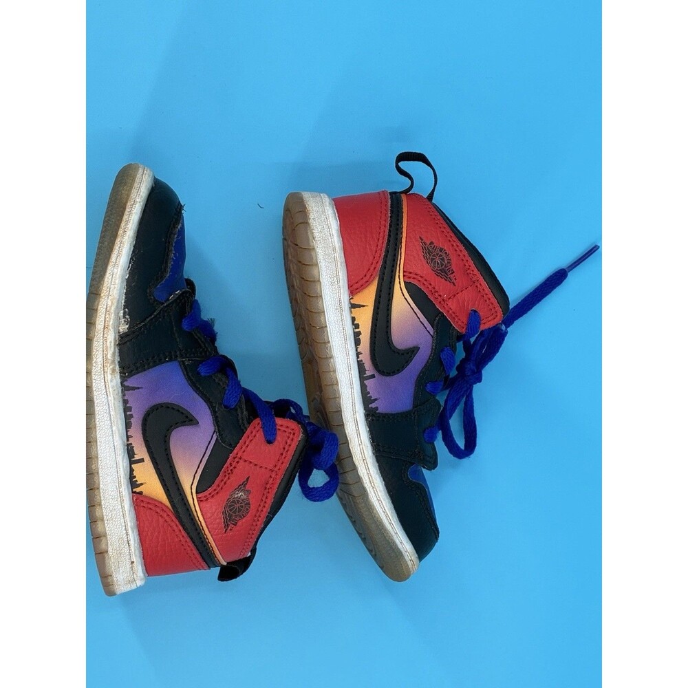Nike Air Jordan 1 Mid SS Skyline Toddler Shoes Size 9C DX4377-400